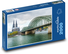 Deutschland - Köln, Eisenbahnbrücke Puzzle 2000 Teile - 90 x 60 cm
