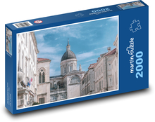 Staré město - budovy, domy Puzzle 2000 dílků - 90 x 60 cm