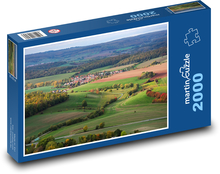 Příroda - pole, louky Puzzle 2000 dílků - 90 x 60 cm