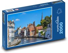 Belgicko - Bruggy, kanál Puzzle 2000 dielikov - 90 x 60 cm
