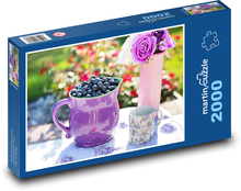 Čučoriedky - letné ovocie Puzzle 2000 dielikov - 90 x 60 cm