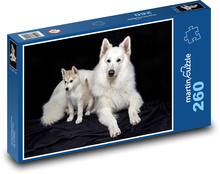 White wolf with cub Puzzle 260 pieces - 41 x 28.7 cm