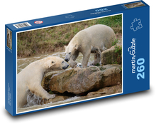 Eisbären im Wasser Puzzle 260 Teile - 41 x28,7 cm