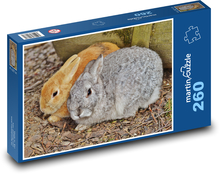 Szary i zardzewiały królik Puzzle 260 elementów - 41x28,7 cm