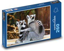 Dva lemuři v přírodě Puzzle 260 dílků - 41 x 28,7 cm