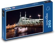 Freedom Bridge in Budapest at night Puzzle 260 pieces - 41 x 28.7 cm 