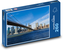 New York - Brooklynský most Puzzle 260 dílků - 41 x 28,7 cm