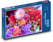 Kolorowe kwiaty Puzzle 260 elementów - 41x28,7 cm