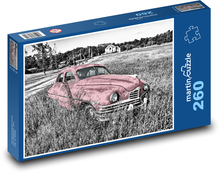 Staré auto na lúke Puzzle 260 dielikov - 41 x 28,7 cm 