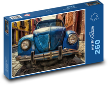 Modrý historický automobil Puzzle 260 dielikov - 41 x 28,7 cm 