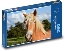 Braunes Pferd auf dem Bauernhof Puzzle 260 Teile - 41 x28,7 cm
