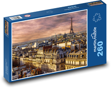 Mesto Paríž a Eiffelova veža Puzzle 260 dielikov - 41 x 28,7 cm 