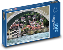 Bern, historické město na řece Aare Puzzle 260 dílků - 41 x 28,7 cm