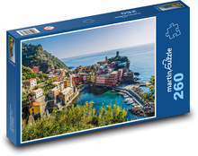 Statki w porcie - Cinque Terre, Włochy Puzzle 260 elementów - 41x28,7 cm