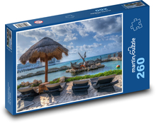 Sandy beach in Costa Maya, Mexico Puzzle 260 pieces - 41 x 28.7 cm 