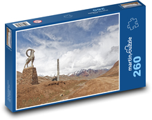 Kyrgyzstán - hranice Puzzle 260 dílků - 41 x 28,7 cm