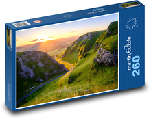 Západ slnka nad údolím Puzzle 260 dielikov - 41 x 28,7 cm 