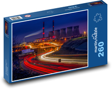 Elektráreň v noci Puzzle 260 dielikov - 41 x 28,7 cm 