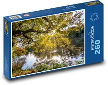 Příroda, jezero, podzim Puzzle 260 dílků - 41 x 28,7 cm