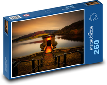 Východ slunce nad přehradou Puzzle 260 dílků - 41 x 28,7 cm