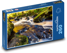 Forest brook in moss and stones Puzzle 260 pieces - 41 x 28.7 cm 