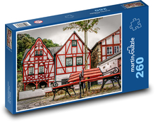 Německo, domy, architektura Puzzle 260 dílků - 41 x 28,7 cm