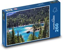 Hory, les, jezero Puzzle 260 dílků - 41 x 28,7 cm