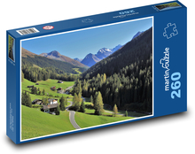 Wąska droga w Alpach Puzzle 260 elementów - 41x28,7 cm