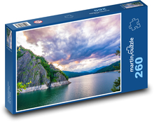 Wschód słońca nad jeziorem Puzzle 260 elementów - 41x28,7 cm