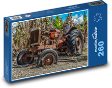 Starý hrdzavý traktor, vidiek Puzzle 260 dielikov - 41 x 28,7 cm