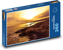 Felsige Küste bei Sonnenuntergang Puzzle 260 Teile - 41 x28,7 cm