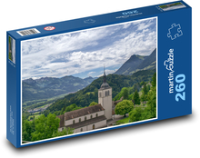 Kostel pod horami Puzzle 260 dílků - 41 x 28,7 cm
