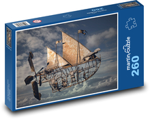 Vzducholoď - fantázia Puzzle 260 dielikov - 41 x 28,7 cm 