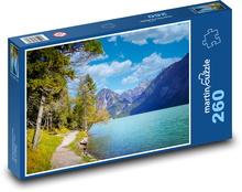 Jezioro górskie z czystą wodą Puzzle 260 elementów - 41x28,7 cm