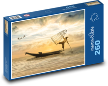 Rybak na łodzi Puzzle 260 elementów - 41x28,7 cm