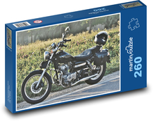 Elegantný motocykel s koženými taškami Puzzle 260 dielikov - 41 x 28,7 cm