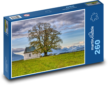 Osamocená kaple pod stromem Puzzle 260 dílků - 41 x 28,7 cm