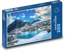 Zasněžené hory v Norsku Puzzle 260 dílků - 41 x 28,7 cm
