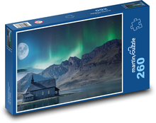 Nordlichter über den Bergen Puzzle 260 Teile - 41 x28,7 cm