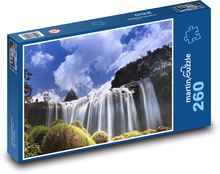 Wasserfall über dem Fluss Puzzle 260 Teile - 41 x28,7 cm
