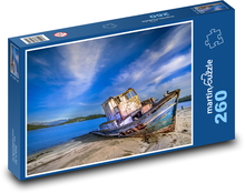 Boat on the seashore Puzzle 260 pieces - 41 x 28.7 cm 
