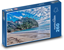 Piesočná pláž v Grécku Puzzle 260 dielikov - 41 x 28,7 cm 