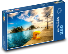 Betonové kotviště u moře Puzzle 260 dílků - 41 x 28,7 cm
