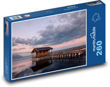 Ferienhaus auf dem Pier bei Sonnenuntergang Puzzle 260 Teile - 41 x28,7 cm