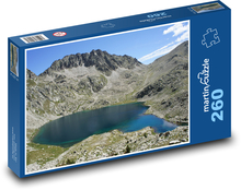 Průzračné jezero v horách Puzzle 260 dílků - 41 x 28,7 cm