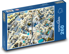 Letecký pohled na Santorini, Řecko Puzzle 260 dílků - 41 x 28,7 cm