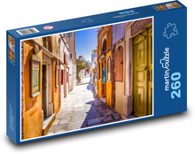 Ulička ve městě Santorini - Řecko Puzzle 260 dílků - 41 x 28,7 cm