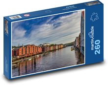 Norwegian city by the river Puzzle 260 pieces - 41 x 28.7 cm