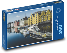 Nórsko - prístav Puzzle 260 dielikov - 41 x 28,7 cm 