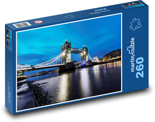 Tower Bridge v noci - Velká Británie Puzzle 260 - 41x28,7 cm